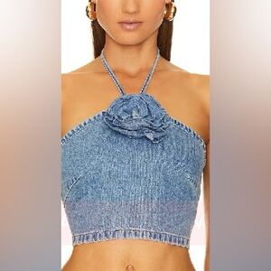 Lovers + Friends Revolve Rosalee Denim Top